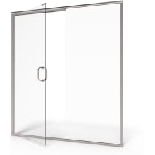 Shower Door Collection 76" High x 48" Wide Hinged Framed Shower Door with Clear Glass