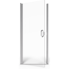 Shower Door Collection 76" High x 36" Wide Hinged Framed Shower Door with Clear Glass