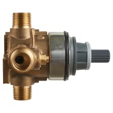 Flash Shower Rough-In Valve Body with 1/2" Universal Connection and Screwdriver Stops