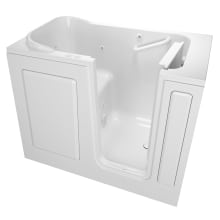 48" Alcove Fiberglass Air / Whirlpool Walk in Tub with Right Drain , Drain Assembly, and Overflow