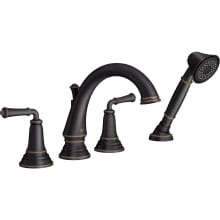Delancey Deck Mounted Roman Tub Filler with Built-In Diverter - Includes Hand Shower