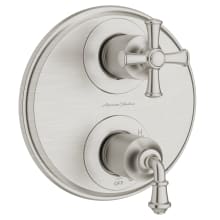 Delancey 3 Function Pressure Balanced Valve Trim Only with Double Cross Handle, Integrated Diverter - Less Rough In