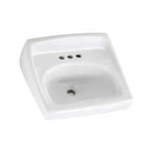 Lucerne 20-1/2" Wall Mounted Porcelain Bathroom Sink with 2 Pre-drilled Holes