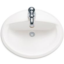 Aqualyn 20-3/8" Drop In Porcelain Bathroom Sink