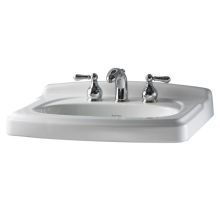 Portsmouth Pedestal Sink Only with 4" Centers, 24-3/8" Length and Overflow
