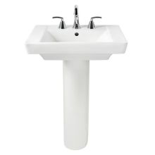 8" Centers, 3 Faucet Hole Pedestal Sink from the Boulevard Series