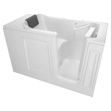 Acrylic Luxury Series 48" Walk-In Soaking Bathtub for Installation with Left Side Drain - Includes Neck Rest and Chair Height Seat