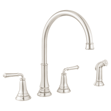 Delancey Double Handle Widespread Kitchen Faucet - Includes Side Spray