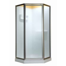 Neo Angle 68-1/2" Tall Framed, Pivot, Clear Glass Shower Door - Fits 24-7/16" to 24-7/16" Width Openings