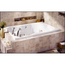 72" EverClean Whirlpool Tub with Center Drain from the Ellisse Series