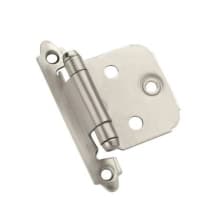Variable Overlay Self-Closing Face Mount Hinges - 10 Pack