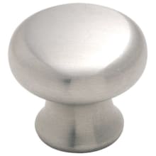 Essential'Z Stainless Steel 1-1/4 Inch Mushroom Cabinet Knob