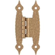 Functional Hardware Overlay Surface Mount Cabinet Door Hinge with 105 Degree Opening Angle - Pair