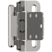 Functional Hardware 3/8 Inch Inset Wrap Cabinet Door Hinge with 105 Degree Opening Angle and Self Close Function - Pair