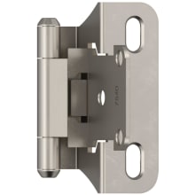 Functional Hardware 1/4 Inch Overlay Wrap Cabinet Door Hinge with 105 Degree Opening Angle and Self Close Function - Pair