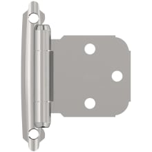 Functional Hardware Variable Overlay Surface Mount Cabinet Door Hinge with 105 Degree Opening Angle and Self Close Function - Pair