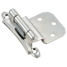 Pair of 3/8" Inset Self-Closing Face Mount Hinges - 10 Pack