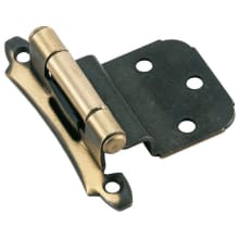 Pair of 3/8" Inset Self-Closing Face Mount Hinges - 10 Pack