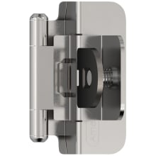 Functional Hardware 3/8 Inch Inset Surface Mount Cabinet Door Hinge with 105 Degree Opening Angle and Self Close Function - Pair