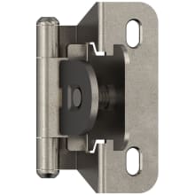 Functional Hardware 1/4 Inch Overlay Wrap Cabinet Door Hinge with 105 Degree Opening Angle and Self Close Function - Pair