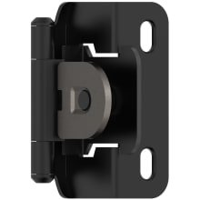 Functional Hardware 1/2 Inch Overlay Wrap Cabinet Door Hinge with 105 Degree Opening Angle and Self Close Function - Pair