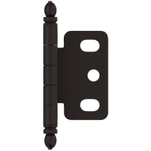 Functional 3/4" Door Thickness Partial Wrap Full Inset Hinges with Ball Tip (Package of 50)