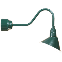 Easy Order RLM Single Light 20" Tall LED Outdoor Wall Sconce with Ballast Canopy and Angled Shade