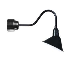 Easy Order RLM Single Light 20" Tall LED Outdoor Wall Sconce with Ballast Canopy and Angled Shade