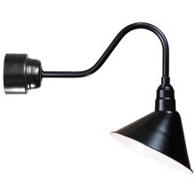 Easy Order RLM Single Light 21" Tall LED Outdoor Wall Sconce with Ballast Canopy and Angled Shade