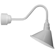 Easy Order RLM Single Light 21" Tall LED Outdoor Wall Sconce with Ballast Canopy and Angled Shade
