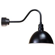 Easy Order RLM Single Light 22" Tall LED Outdoor Wall Sconce with Ballast Canopy and Deep Bowl Shade