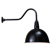 Easy Order RLM Single Light 25" Tall Outdoor Wall Sconce with Deep Bowl Shade