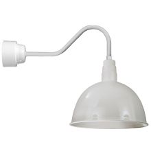 Easy Order RLM Single Light 25" Tall LED Outdoor Wall Sconce with Ballast Canopy and Deep Bowl Shade