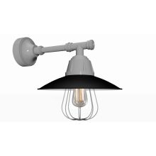 Retropolitan Euro Barn 1 Light Outdoor Wall Sconce with 12" Extension Straight Arm