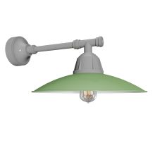 Retropolitan Euro Barn 1 Light Outdoor Wall Sconce with 16" Extension Straight Arm