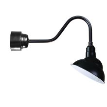 Easy Order RLM Single Light 18" Tall LED Outdoor Wall Sconce with Ballast Canopy and Emblem Shade