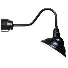 Easy Order RLM Single Light 19" Tall LED Outdoor Wall Sconce with Ballast Canopy and Emblem Shade