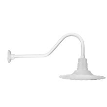 Easy Order RLM Single Light 16" Tall Outdoor Wall Sconce with Radial Shade