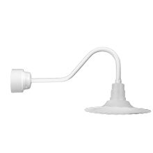 Easy Order RLM Single Light 16" Tall LED Outdoor Wall Sconce with Ballast Canopy and Radial Shade