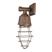 Retropolitan Single Light 19" Tall Outdoor Wall Sconce with Vintage Bar and Wire Lamp