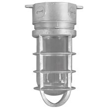 Easy Order RLM Single Light 4.25" Wide Vapor Tight Flush Mount Ceiling Fixture with Cast Glass Guard