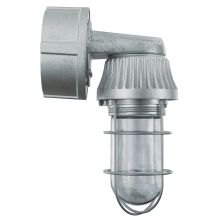 Easy Order RLM Single Light 10" Tall LED Outdoor Wall Sconce with Wire Glass Guard and Ballast Canopy