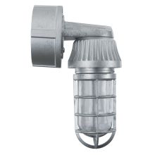 Easy Order RLM Single Light 10" Tall LED Outdoor Wall Sconce with Cast Glass Guard and Ballast Canopy