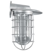 Easy Order RLM Single Light 13" Tall Outdoor Wall Sconce with Wire Glass Guard and Shade Ring