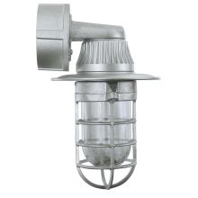 Easy Order RLM Single Light 13" Tall LED Outdoor Wall Sconce with Cast Glass Guard and Shade Ring and Ballast Canopy