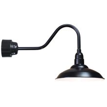 Easy Order RLM Single Light 18" Tall LED Outdoor Wall Sconce with Ballast Canopy and Vented Shade