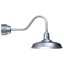 Easy Order RLM Single Light 18" Tall LED Outdoor Wall Sconce with Ballast Canopy and Vented Shade