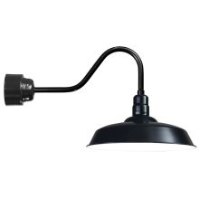 Easy Order RLM Single Light 19" Tall LED Outdoor Wall Sconce with Ballast Canopy and Vented Shade