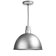 RLM Spun Aluminum Deep Bowl Industrial Barn Light with Cord Outdoor Pendant Mount Hi Bay/Low Bay