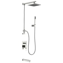Byne Tub and Shower Trim Package with Single Function Rain Shower Head